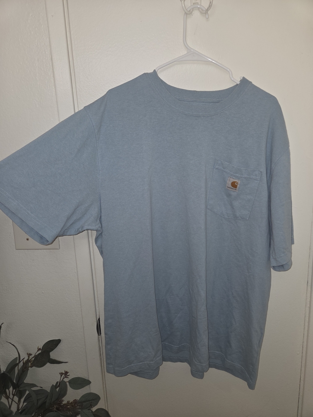 Carhartt Men’s Pocket T-Shirt in Light Blue
